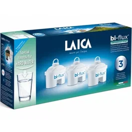 Laica Filtro Bi-Flux Pack 3 Unidades para Reducir Exceso de Cal en Agua Dura